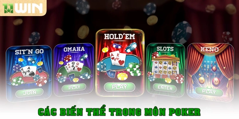 Poker là gì? Bí quyết chinh phục game bài đỉnh cao tại 11win 3 Các biến thể Poker là gì?